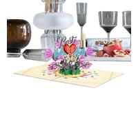 Genérico Tarjetas para el Día de la Madre,Postal con Cubierta de 12,7 centímetros por 17,7 centímetros | Tarjeta 3D | Para mujer mamá celebración evento decoración