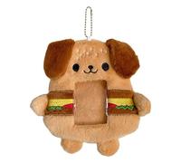 Genérico Tarjetero con Muñeco De Perro De Hamburgo, con Bonito Diseño De Felpa, Marrón, para Tarjetas Fotográficas De Dibujos Animados, Estuche para Tarjetas con Tema De Animales, Protectora Suave,