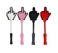Genérico Tarjetero Divertido con Forma de Dedo Medio, Tarjetero de crédito con Forma de Dedo Medio, varitas de Pago sin Contacto Impresas en 3D con diseño pixelados (4Pcs)