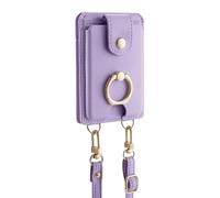 Generico Tarjetero para teléfono móvil, Tarjetero adhesivo - Cartera para teléfono y puerta, multifuncional resistente al agua con 2 ranuras para tarjetas para teléfono móvil con soporte y cor