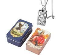 Genérico Tarot de Brujas cotidianas - mazo de tamaño de Bolsillo para Principiantes en Lata de Metal - juguetón y fácil de Usar