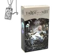 Genérico Tarot de la Nuit - Edición de Bolsillo, Cartulina, Ideal para Principiantes, Incluye Tarjetas y Collar