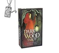 Genérico Tarot de Madera Oscura - Edición de Bolsillo, Cartulina, Ideal para Principiantes, Incluye Tarjetas Y Collar