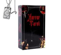 Genérico Tarot de Terror - Edición de Bolsillo, Cartulina, Ideal para Principiantes, Incluye Tarjetas y Collar