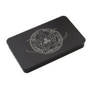 Generico Tarot Deck Box, Iron Card Storage Case, Lightweight Sturdy Protector, Compact Game Accessory Organizer, Secure Closure Design for School, Travel, Family Gatherings, Picnic