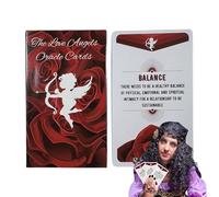 Generico Tarot Deck English, Love Angel Oracle Cards, Fate Divination Entertainment Set, Mystical Reading Tool, Reusable Party Accessory, for Family Friends Adults Men Women Holidays