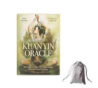 Genérico Tarot del Oráculo de Kuan Yin,Kuan Yin Oracle Tarot,with Bag,Firend Game,Juguetes de adivinación