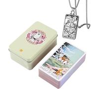 Genérico Tarot del Tercer Ojo - Baraja de Bolsillo para Principiantes en Lata de Metal - Diseño místico, Fácil de Usar