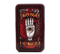 Genérico Tarot del Toro - 10,2x6cm, núcleo Azul Premium, lámina de Oro, embalado en Elegante Caja de Hierro