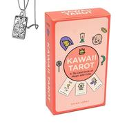 Genérico Tarot Kawaii - Edición de Bolsillo, cartulina, Ideal para Principiantes, Incluye Tarjetas y Collar