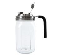 Generico Tarro | 32oz Clear Regular Mouth Canning Jars | Reutilizable Silicona Dispensador & Airtight Lid, Leak Proof Measured Jug for Fridge Kitchen Catering Truck Apartment Juice Yogurt Milk Coffee