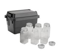 Genérico Tarro de condimento | Tarros de condimentos para camping con estuche | Contenedor de Azúcar | Para viajes al aire libre BBQ Picnic Mochilero Senderismo Hornear Cocinar