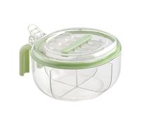 Genérico tarro de condimentos, transparente de 4 compartimentos - de especias con tapa y cuchara | Para cocina restaurante camping picnic barbacoa casa