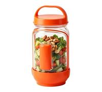 Genérico Tarro de Ensalada - Organizador Transparente de Alimentos con Apertura Lateral | Envase para Alimentos - para Comedor Picnic Actividades al Aire Libre Hogar Cocina Escuela Viajes Camping
