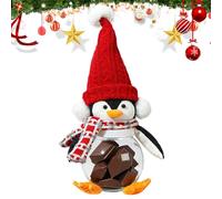 Genérico Tarro De Galletas Navideñas,Recipiente Navideño Pingüino Para Frutos Secos | Contenedor Decorativo Para Snacks Frutos Secos Mostradores De Cocina,Exhibiciones De Repostería Buffet Mesas De