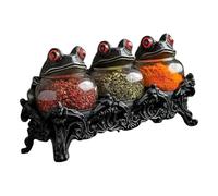 Generico Tarros de temporada | Clear Storage and Containers with Display Tray | Vanity Countertop Organizer for Kitchen Pantry Cabinet Counter Food Home House Camping