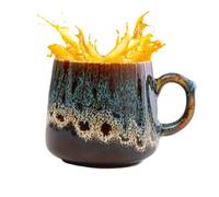 Genérico Tasse À Café En Céramique - Avec Poignée Ergonomique | Grande Capacité, Design Moderne Et Glaçure Fluide Idéale Pour Thé, Latte, Lait, Cacao, Couple Et Usage Quotidien