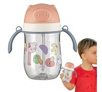 Genérico Tasse D'Apprentissage 280ml Avec Paille Sangle, Gourde Anti-Éclaboussures Pour Bébé Et Enƒant| Pour Maison, Déplacement Et Utilisation Quotidienne, Facile À Nettoyer