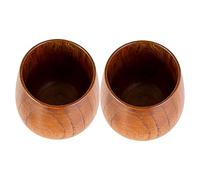 Generico Tasse En Bois,2 Pièces De Mugs En Bois Fait Main - Mug À Boire Artisanal,Pour Café Thé Vin Lait Fête Maison