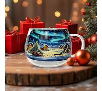 Genérico tasseEn Verre De Noël | tasseÀ Café Peinte Transparente De Noël | tasseFestive 30cl pour Boissons Chaudes et Froides Chocolat