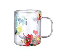 Genérico Tasses à Thé en Verre à Double Paroi - Tasses Résistantes à la Chaleur avec Fleurs Séchées | Tasse de 250 ml pour Eau, Café, Vin, Jus, Lait, Tasse à Boisson