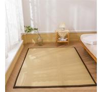 Genérico Tatami japonés, colchón de Suelo japonés Enrollable portátil for Adultos, Alfombra Transpirable de Verano for sofá y salón de té de Yoga(Beige,200 * 300cm)