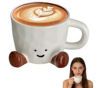 Genérico Taza Bonita, Tazas Adorables con Patitas, Tazas de Cerámica Moldeadas a Mano, Objeto Decorativo Estético para Mujeres y Hombres (marrón)