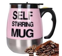Generico Taza de café automática 400 ml - Taza de mezcla eléctrica magnética automática | Vaso de viaje de acero Ińox chocolate caliente té proteico, gadget cocina oficina pilas regalo