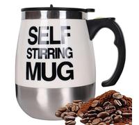 Generico Taza de café automática 400 ml - Taza de mezcla eléctrica magnética automática | Vaso de viaje de acero Ińox chocolate caliente té proteico, gadget cocina oficina pilas regalo