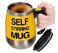 Genérico Taza De Café Con Agitación Automática,400 ml Acero Inoxidable con Batería para Bebidas,Taza De Café Eléctrica De Autoagitación - Para Hogar Oficina Viaje Camping Regalo Hombres Mujeres