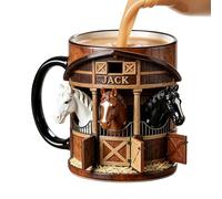 Genérico Taza De Café Con Diseño Estable - Taza De Cerámica Con Forma Ďe Caballo Đe 330 Ml - Regalo Para Mamá Papá Amigo, Café, Té, Cerveza, Ţaza Ergonómica Para Çafé, Té, Cerveza - Idea D́e Regalo
