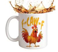 Generico Taza de café con forma de gallo - Diseño de gallo en estilo de dibujos animados - Tazas de cerámica de 350 ml con animales - Para niño, amigo, madre, fiesta de vacaciones, casa de campo