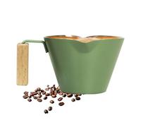 Genérico Taza de café de acero inoxidable - Taza con doble pico de 100 ml con escala, tazea medidora de espresso con pico | Tazas de café con en forma de V negra para vasos de chupito de metal