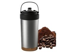 Genérico Taza De Café De Cerámica To Go - Taza Térmica De 500 Ml Con Asa Y Pajita | Americana Portátil A Prueba De Fugas Para Desplazamientos Y Deportes Al Aire Libre | Termo Con Para Bebidas F