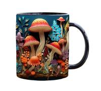 Genérico Taza De Café De Setas, Con Un Diseño Distinto, 330 Ml, Taza De Cerámica Con Lindo Patrón, Linda De Setas, Acabado Suave Y Brillante, Para Café, Té, Cacao, Leche, Uso De Regalo En El Hogar