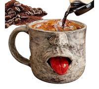 Genérico Taza De Café - Divertida Bebida Con Lengua Temblorosa Con Un | Taza De Agua De Resina Con Asa | Lengua Fuera Divertida Y Peculiar Para Mujeres, Hombres, Té, Café, Bebida, Leche, Chocolate