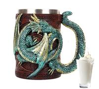 Genérico Taza De Café Dragón | Taza Medieval 3D De Dragón Para Cerveza - Jarra De Acero Inoxidable Para Bebidas, 568ml Taza Fiestas Y Amantes Del Dragón, A Un Universo Místico. Sus Alas Detalladas C