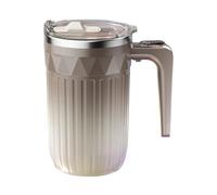 Genérico Taza de café eléctrica con agitación automática, taza agitadora magnética automática de 450 ml con agitador desmontable, Vaso mezcladora calefactora con indicador de temperatura y potencia