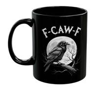 Genérico Taza De Café F-CAW-F Raven, Cerámica Divertida Taza De Café, Tazas De Té F Caw F Crow, Decoración Gótica Para Halloween, Decoración Para Oficinas En Casa Y Escritorios