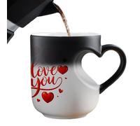 Genérico Taza De Café Mágica: Taza De Cerámica Que Cambia De Color, Novedosa Bebida Sensible Al Calor, Diseño Estético Divertido | Cambio Para Vacaciones, Bodas, Té, Leche, Uso En El Hogar Y La