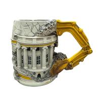 Genérico Taza de café | Taza con forma de excavadora con estampado de edificios de 300 ml y asa | para beber con impresión 3D, para hombres, mujeres, adultos, café, té, leche, oficina, dormitorio