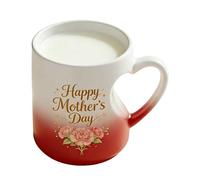 Genérico Taza de Café,Taza termosensible con asa para frío y calor | de cerámica en forma de corazón para mujer - para té, leche, agua, Día de la Madre, reuniones en casa, eventos, apartamentos