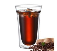 Genérico Taza De Café Vidrio Doble: Doble Paredes, Tazas Transparentes | Copas Claras Resistentes Al Calor, Vino Aislado Duradero Para Café, Té, Whisky, Cócteles Y La Mayoría Las Bebidas