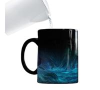 Genérico Taza De Cerámica Cthulhu - Taza De Café Que Cambia De Color Sensible Al Calor | Black To Mythology Artwork, De Té Y Café Novedosa De 12 Onzas, Divertido Cambio De Color Mágico Para Adultos,