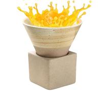 Genérico Taza de Cerámica Hecha a Mano,100 ml Taza Embudo Para Té | Juego De Tazas De Café Y Té Con Embudo,Para Beber Batido Cappuccino Latte Sake Y Yogur