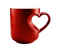 Genérico Taza De Cerámica Mágica Con Forma De Corazón Que Cambia De Color, Divertida Taza De Café Ques Cambia De Color, Diseño Termocrómico Que Se Activa Con La Temperatura Y Asa En Forma De Corazón