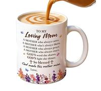 Genérico Taza de Cerámica para Café | 11 oz Taza para Bebidas | Vaso de Ancha,para Leche Merengue, Chocolate Caliente, Regalo Día de la Madre, Cumpleaños, Oficina, Comedor, Salón, Cafetería