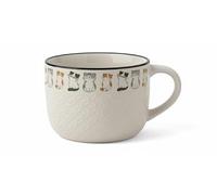 Genérico Taza de Cerámica Premium Jumbo XL - Diseño 3D Gatitos de la Suerte Minimalista - Mug Grande con Relieve, Apto para Lavavajillas y Microondas - Ideal para Café, Latte, Té y Amantes de Gatos