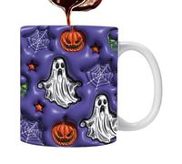 Genérico Taza de cerámica | Vajilla Fantasma de Cerámica Halloween | 350 ml Tazas de, Té y Vasos de Agua | Para Latte Capuchino Soda Agua Cocina Oficina Escuela Cumpleaños Vacaciones