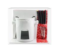 Genérico Taza de Fondue de Chocolate - 300ml Olla De Mantequilla Cerámica con 4 Tenedores - Taza De Chocolate,para Mojar Servir Calentar Queso Caramelo Mantequilla Fiesta De Mojar